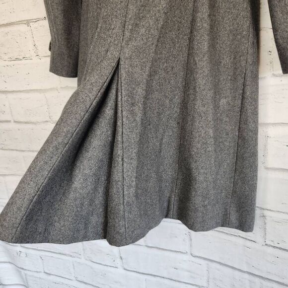 Kenneth Cole Women's Grey Lined Wool Blend Button Front Long Peacoat Size 8 - Picture 12 of 16